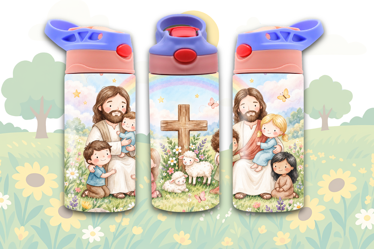 Jesus Loves the Little Children 12oz Kids Tumbler