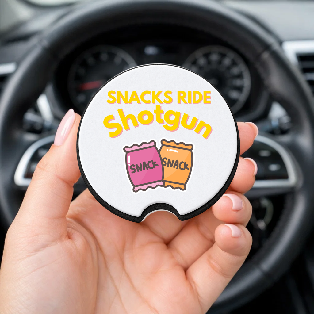 🌮 Snacks Ride Shotgun Car Coaster Set