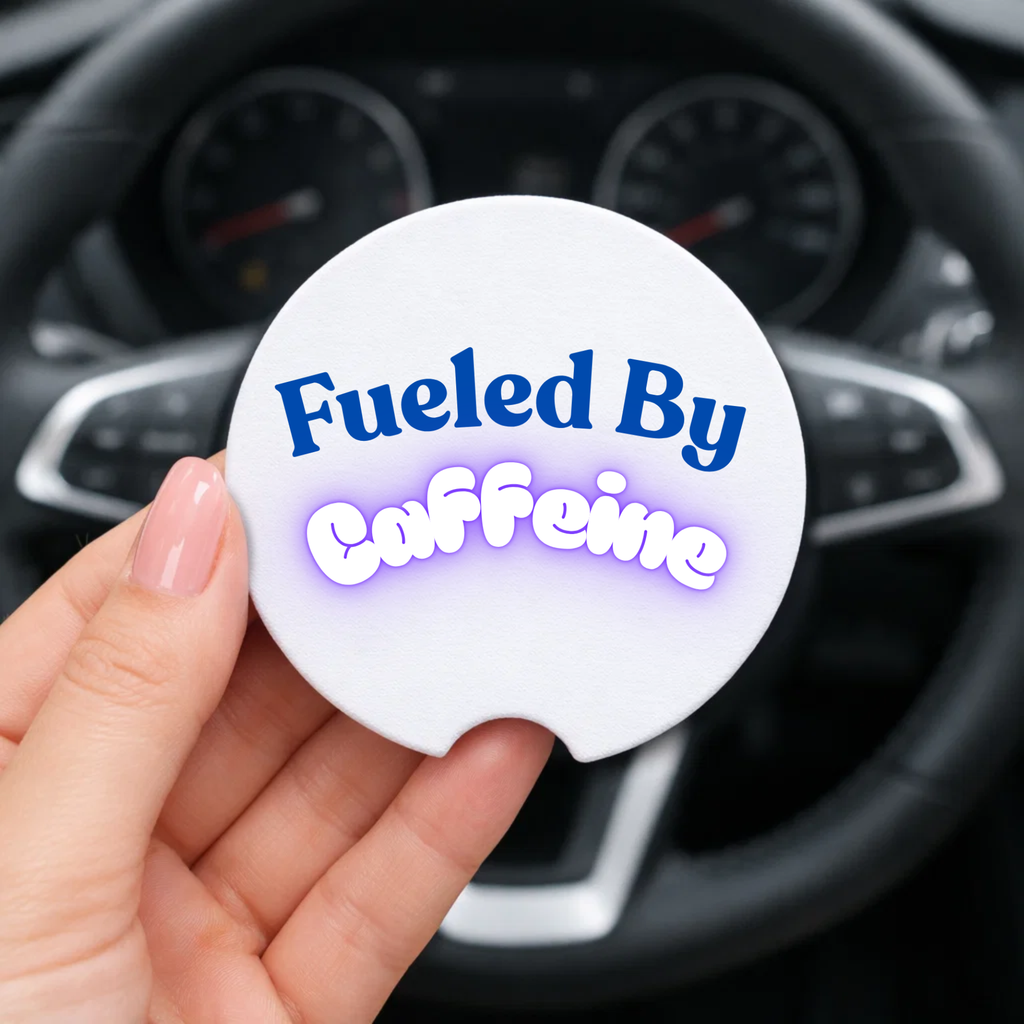 ☕ Sip Happens – Funny Coffee Car Coaster Set