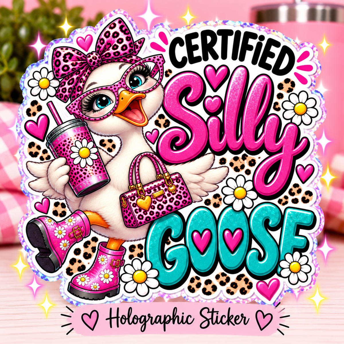 Certified Silly Goose Holographic Sticker