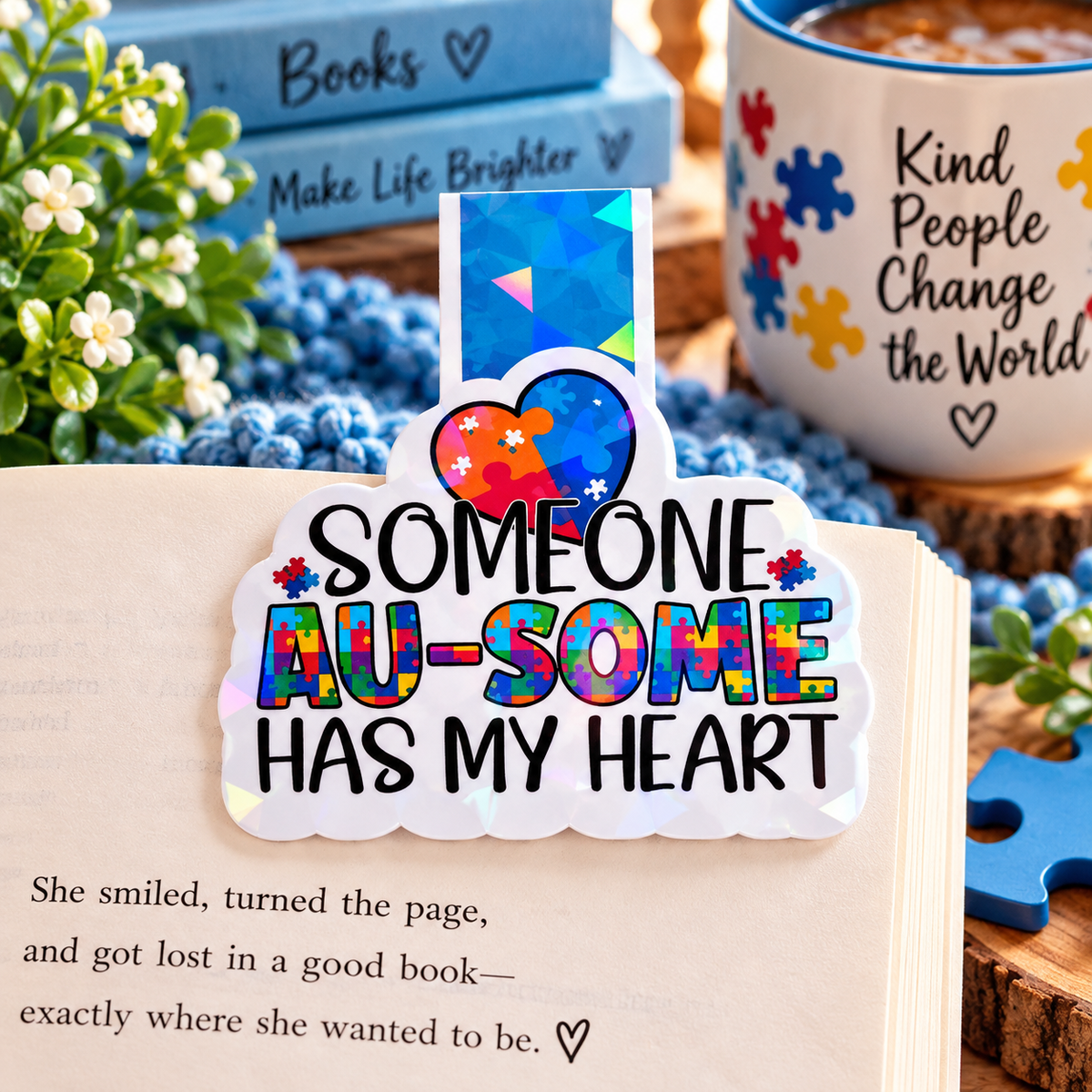 Someone Au-Some Has My Heart Holographic Magnetic Bookmark