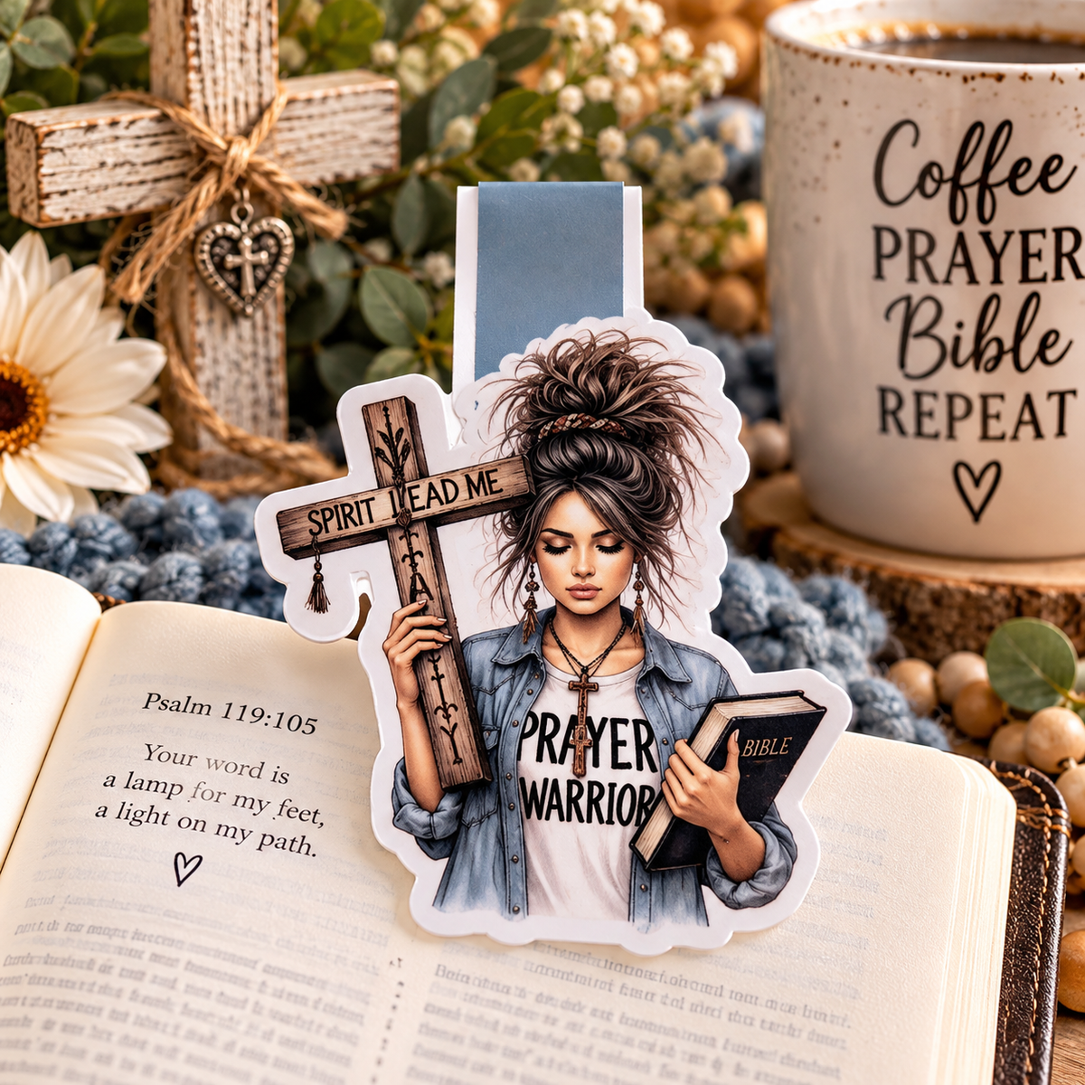 Prayer Warrior Spirit Lead Me Christian Magnetic Bookmark