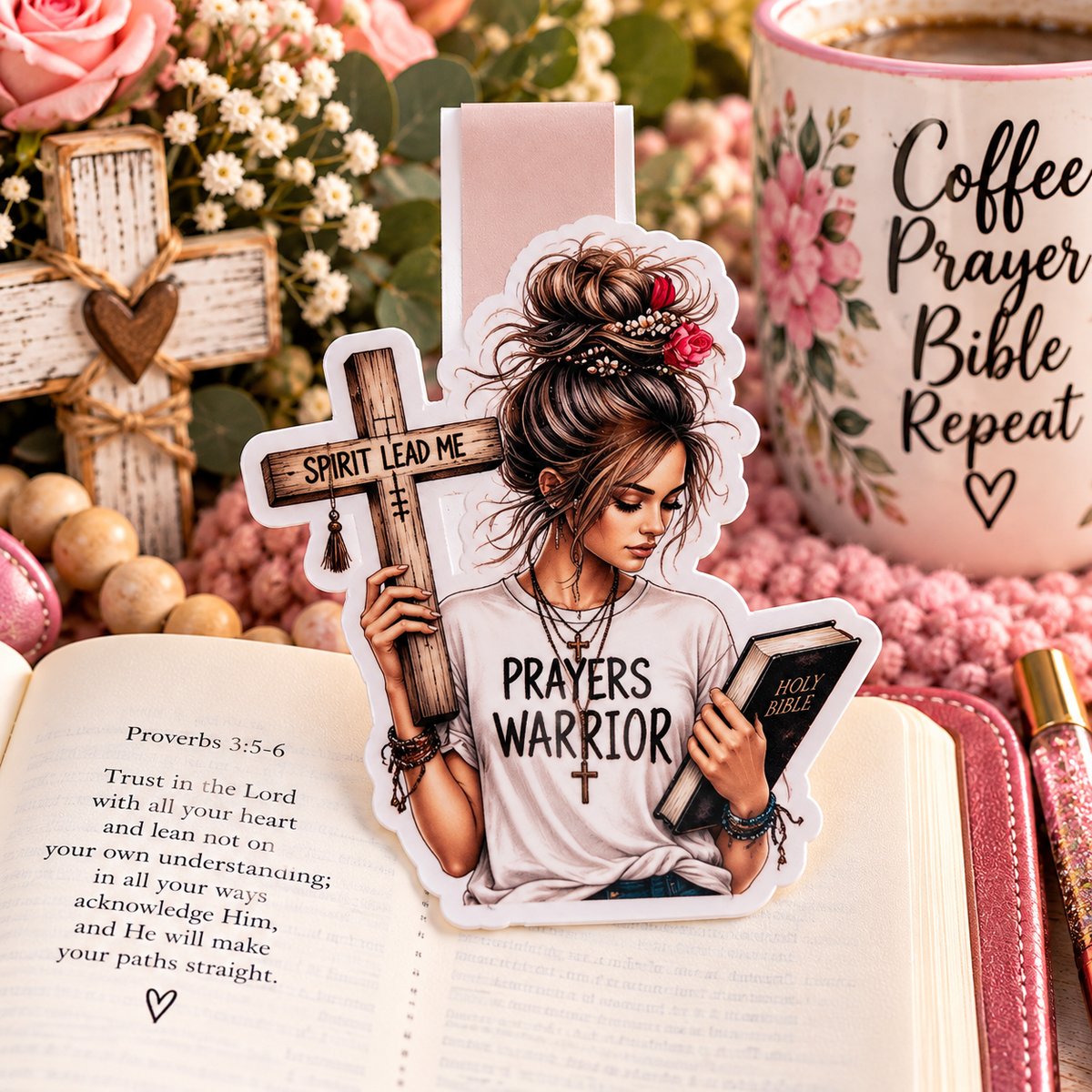 Prayer Warrior Spirit Lead Me Holographic Magnetic Bookmark