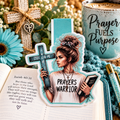 Prayer Warrior Spirit Lead Me Aqua Holographic Magnetic Bookmark