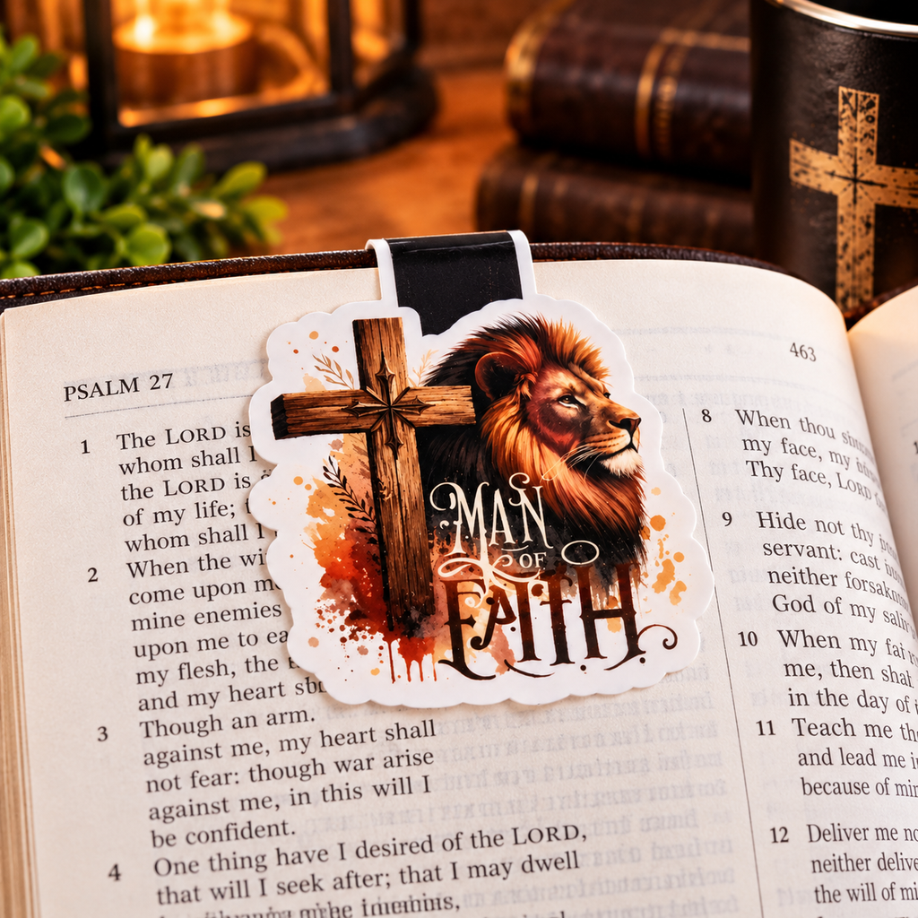 🦁 Man of Faith Magnetic Bookmark
