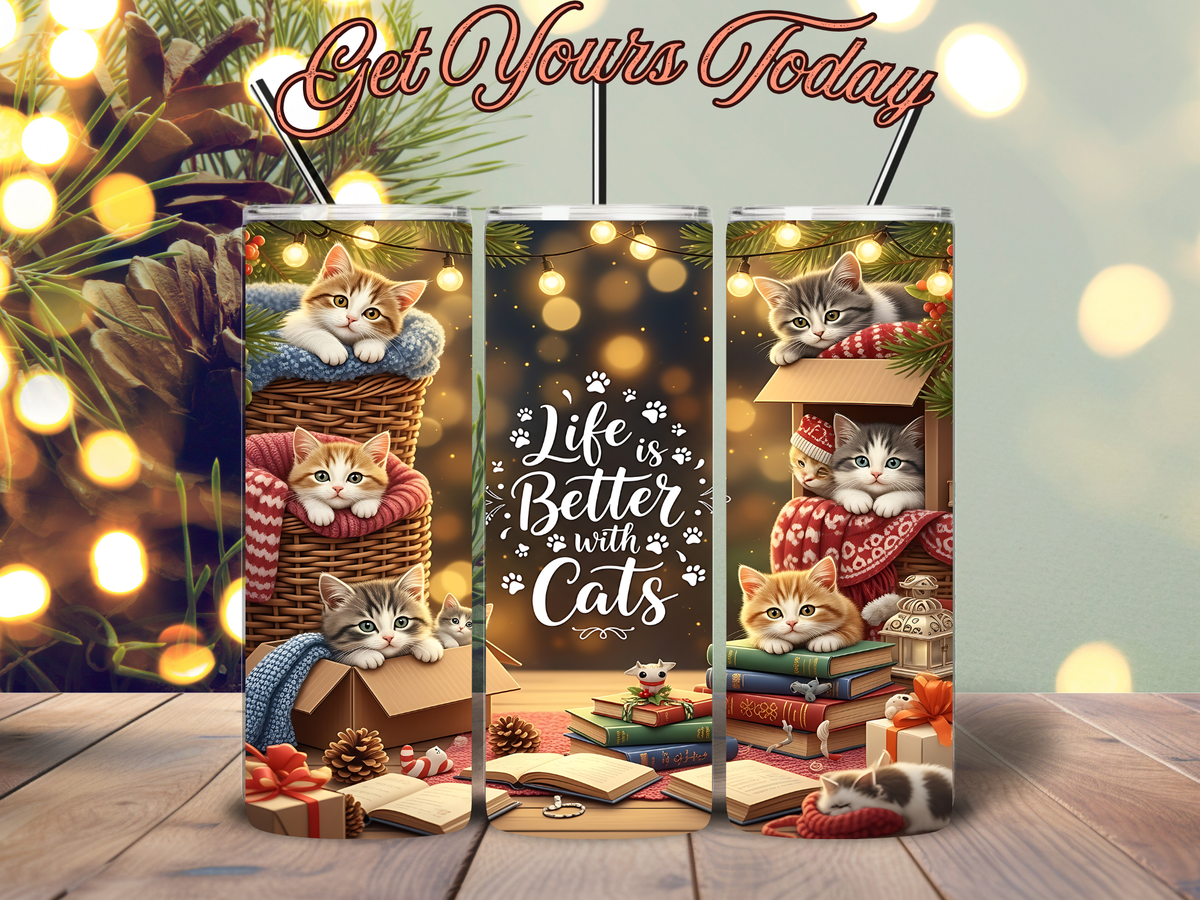 Life Is Better with Cats Cozy 20oz Tumbler
