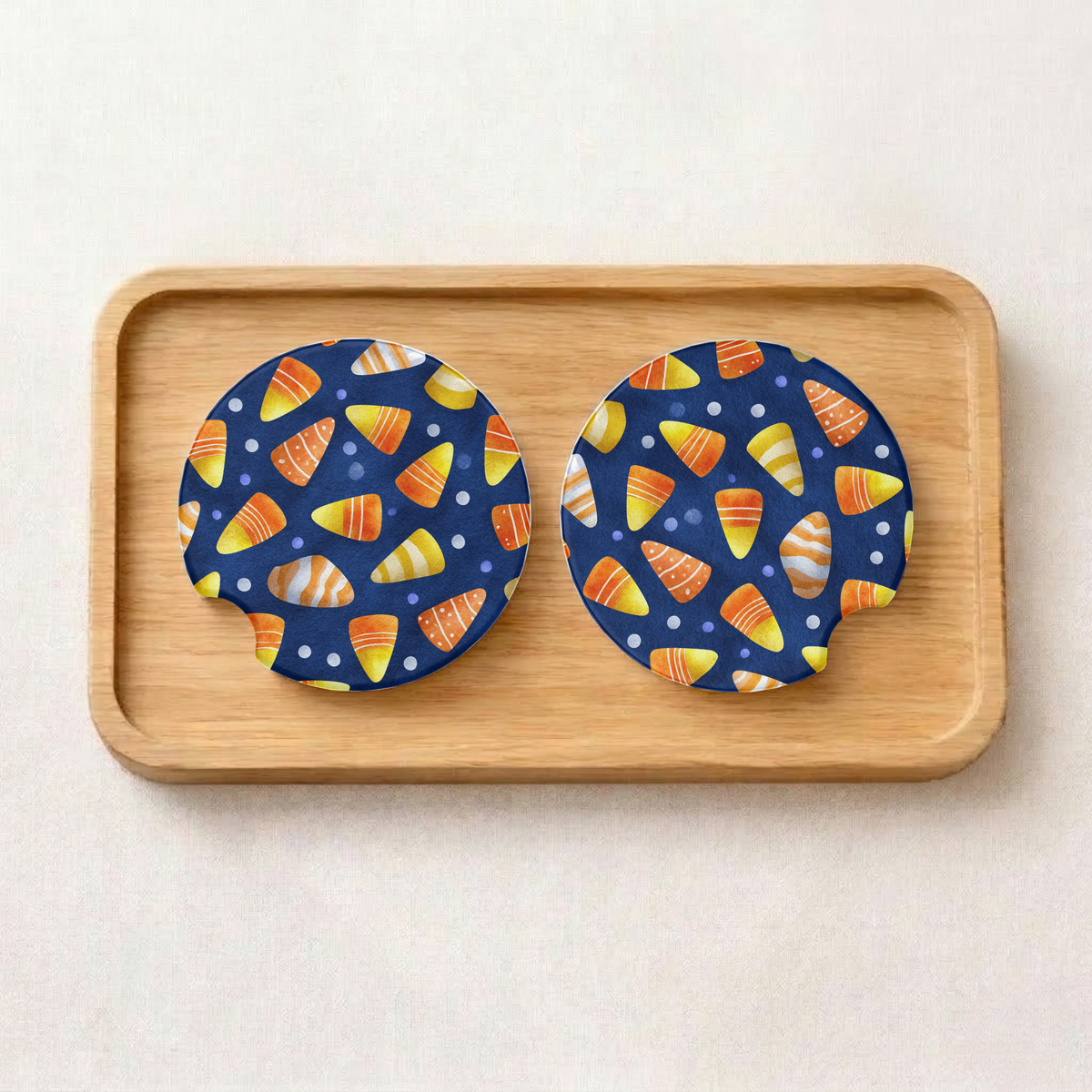 Candy Corn Car Coaster Set