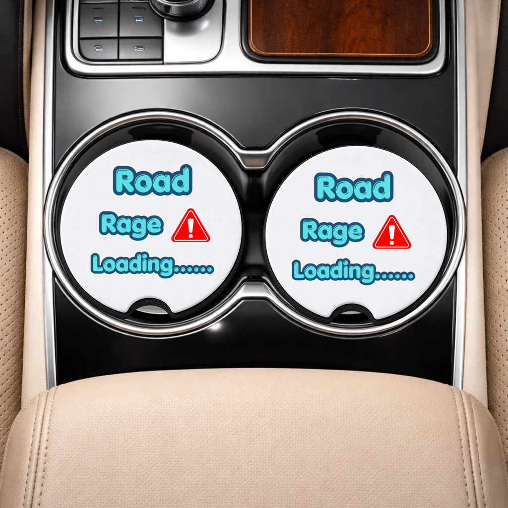 🚨 Road Rage Loading – Funny Car Coaster Set