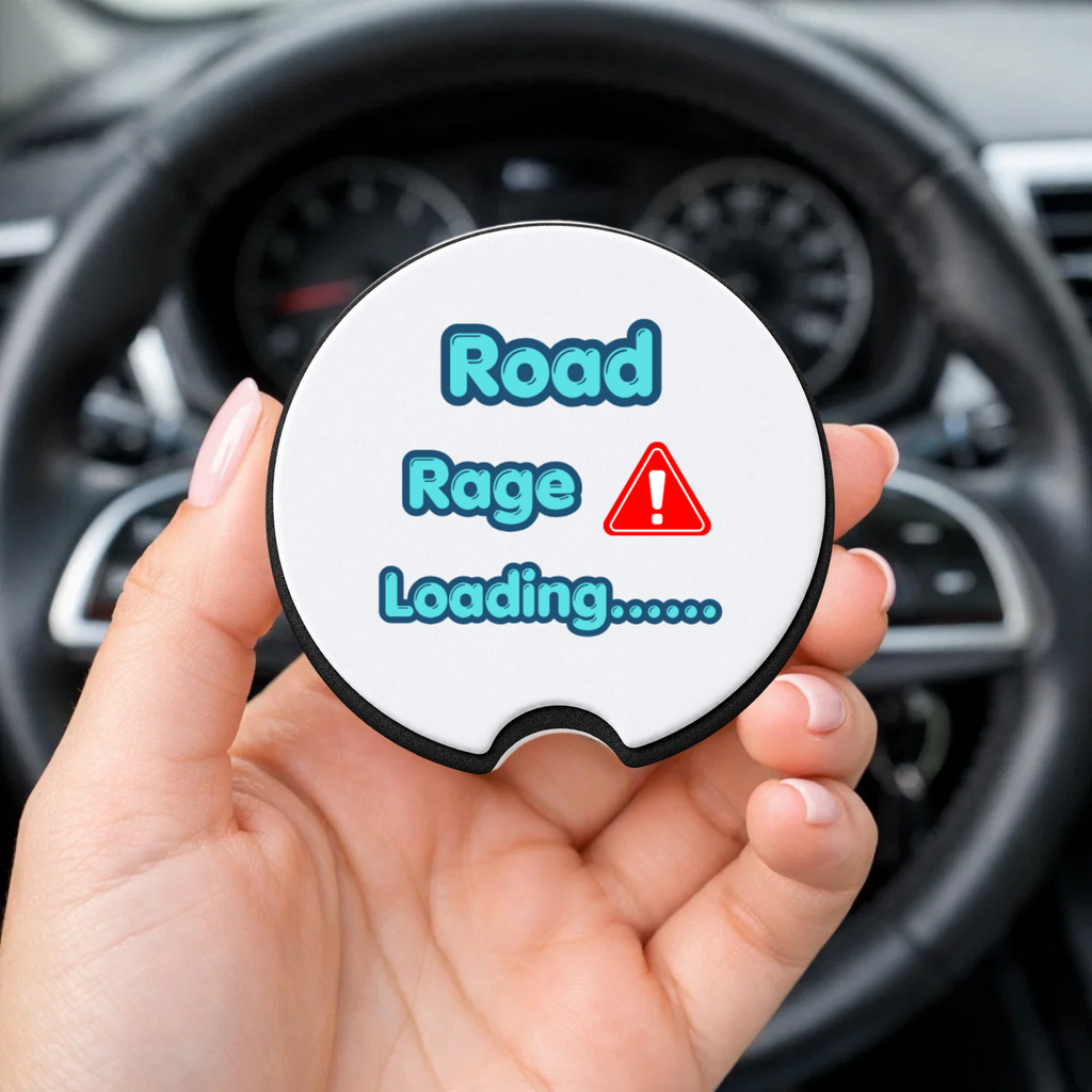 🚨 Road Rage Loading – Funny Car Coaster Set
