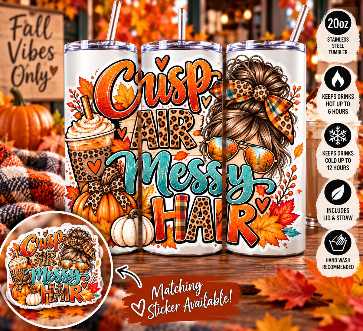 Crisp air, messy hair & all the cozy fall vibes! 🍁☕