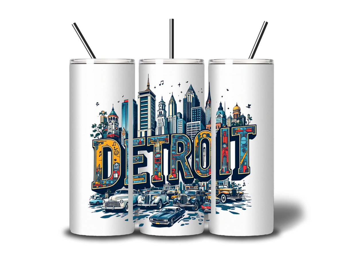 Detroit Skyline – 20oz Motor City Tumbler
