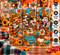 Fall Friends 20oz Tumbler | Highland Cow Fall Tumbler | Cute Autumn Animals | Pumpkin & Leopard Print Cup