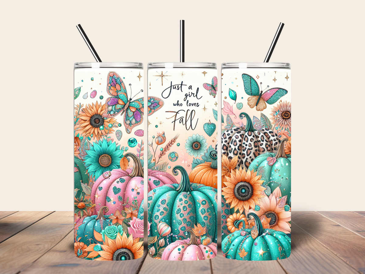 Just a Girl Who Loves Fall – 20oz Tumbler