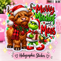 Merry Mischief & Moos Holographic Christmas Sticker