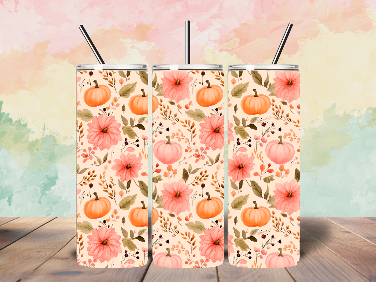 Blush & Bloom Pastel Pumpkin 20oz Tumbler